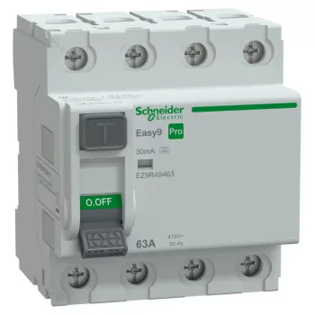 Schneider Easy9 Pro 4P 63A 30 mA A típus áram-védőkapcsoló (EZ9R49463)