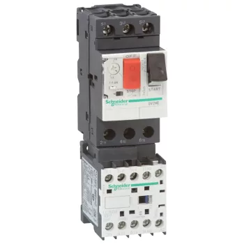   Schneider Electric GV2ME10K1BW3 Komplett motorindító, 6,3A, 24VDC