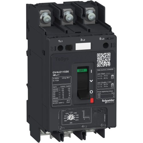 Schneider Electric GV4LE02S6 GV4LE motorvédő mágneses 2A 100kA kengyeles csavaros