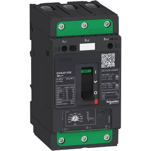 Schneider Electric GV4LE50B GV4LE motorvédő mágneses 50A 25kA EverLink