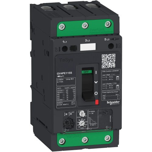 Schneider Electric GV4PE03N GV4PE motorvédő termikus-mágneses 3.5A 50kA EverLink