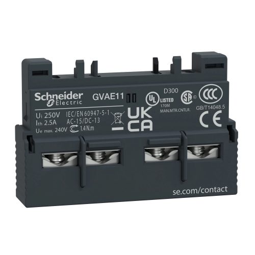 Schneider Electric GVAE11TQ Homloklapi segédérintkező NY + Z