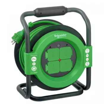   Schneider Electric IMT33147 Thorsman fém kábeldob 4 földelt aljzattal,25 fm Gumi kábellel (H07RN-F 3x1,5) IP44, IK08