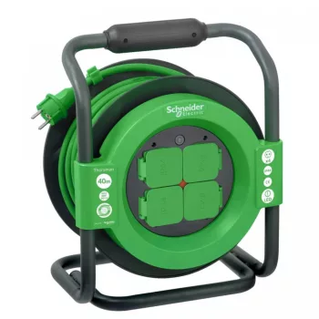   Schneider Electric IMT33158 Thorsman fém kábeldob 4 földelt aljzattal,40 fm Gumi kábellel (H07RN-F 3x1,5) IP44, IK08