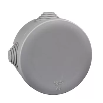   Schneider Electric IMT35094 MUREVA Falon kívüli kötődoboz, kerek, 80x40, IP55, szürke