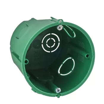   Schneider Electric, IMT35101, süllyesztett téglafalhoz szerelvénydoboz mély 65x60, sorolható, fedel nélkül, zöld (Schneider IMT35101)