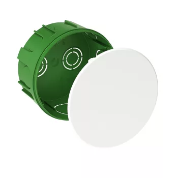   Schneider Electric, IMT35121, köralakú süllyesztett téglafalhoz kötődoboz 100x50 fedéllel zöld (Schneider IMT35121)