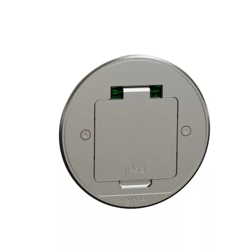 Schneider Unica System+ Padlócsatlakozó, kör alakú, fém, 2P+F csatlakozóaljzattal, szürke – INS52101