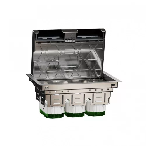 Schneider Unica System+ Padlódoboz, 12 modulos, fém, szürke – INS52123