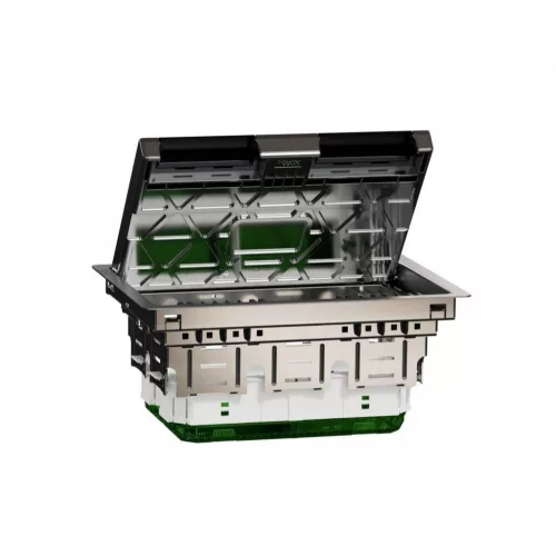 Schneider Unica System+ Padlódoboz, 16 modulos, fém, szürke – INS52125
