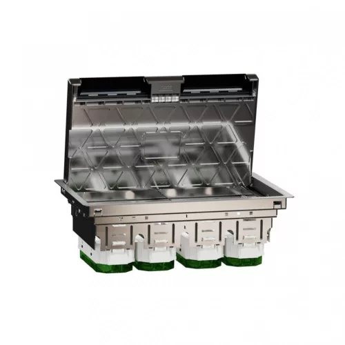 Schneider Unica System+ Padlódoboz, 24 modulos, fém, szürke – INS52127