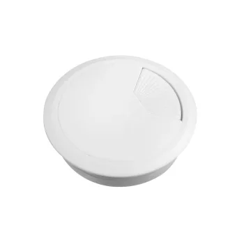   Schneider Electric INS61211 UNICA SYSTEM+ Bútorba süllyeszthető műanyag kábelkivezető, 80 mm, fehér, állítható forgónyílással