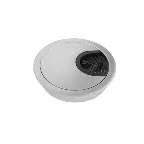 Schneider Unica System+ Bútorba süllyeszthető kábelkivezető, 60 mm, alumínium – INS61213