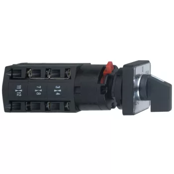  Schneider K10D024MCH Harmony K komplett bütykös kapcsoló, 10A, Ø16-22mm furat, 60°, 3 fokozatú+0 voltmérő választókapcsoló