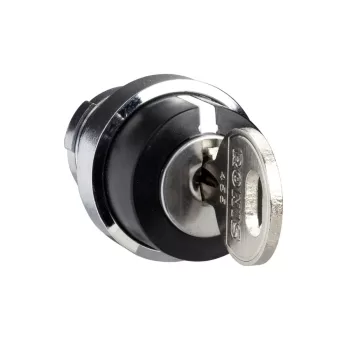   Schneider KAXZ1S141 Harmony K bütykös kapcsoló működtető fej with bezel Ø 28.5 mm, fém - kulcs Ronis 455