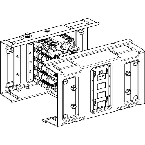 Schneider KSA1000ZJ4 Canalis - Villamos és mechanikai összekötõblokk, 800-1000 A