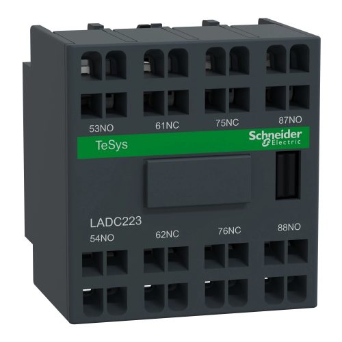 Schneider Electric LADC223 Segédérintkező blokk, homloklapi, 2Z+2NY, rugós csatlakozás, átlapolt