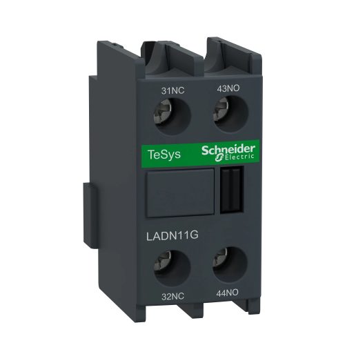 Schneider Electric LADN11G Segédérintkező blokk, homloklapi, 1Z+1NY, EN50012