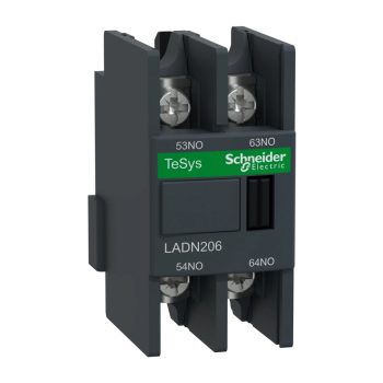   Schneider Electric LADN206 Segédérintkező blokk, homloklapi, 2Z
