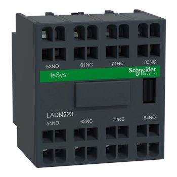   Schneider Electric LADN223 Segédérintkező blokk, homloklapi, 2Z+2NY, rugós csatlakozás