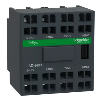   Schneider Electric LADN403 Segédérintkező blokk, homloklapi, 4Z, rugós csatlakozás