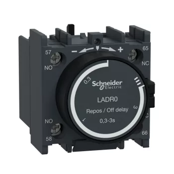   Schneider Electric LADR0 Ejtéskésleltető segédérintkező blokk, 0,1…3s, csavaros csatlakozás