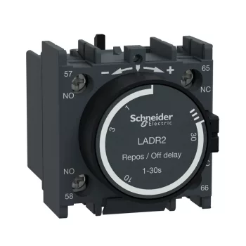   Schneider Electric LADR2 Ejtéskésleltető segédérintkező blokk, 0,1…30s, csavaros csatlakozás