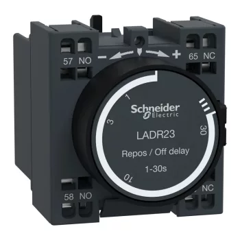   Schneider Electric LADR23 Ejtéskésleltető segédérintkező blokk, 0,1…30s, rugós csatlakozás