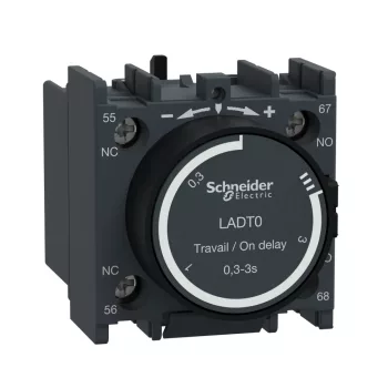   Schneider Electric LADT0 Behúzáskésleltető segédérintkező blokk, 0,1…3s, csavaros csatlakozás