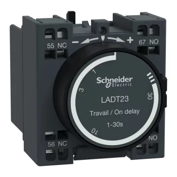   Schneider Electric LADT23 Behúzáskésleltető segédérintkező blokk, 0,1…30s, rugós csatlakozás