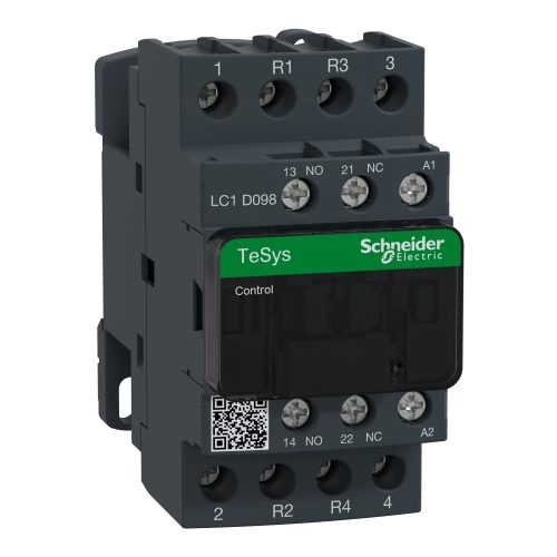 Schneider Electric LC1D098G7 AC mágneskapcsoló, 20A (AC1), csavaros csatlakozású, 2Z+2NYpólus