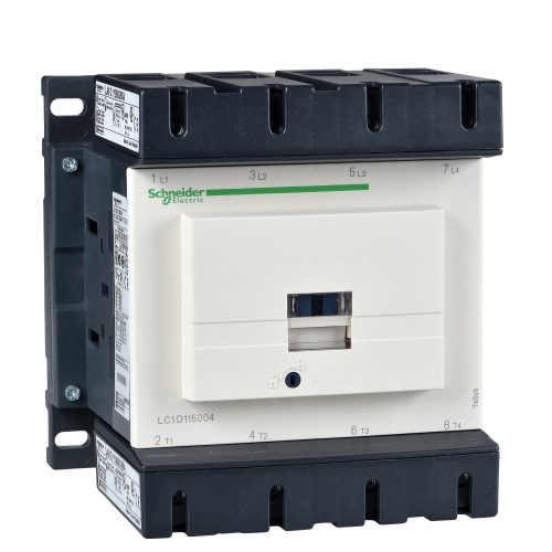 Schneider Electric LC1D115004P7 AC mágneskapcsoló, 200A (AC1), csavaros csatlakozású, 4Z pólus