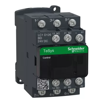   Schneider Electric LC1D126BD Mágneskapcsoló, 12A, 24VDC, sarus