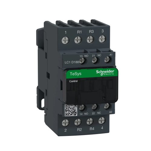 Schneider Electric LC1D188G7 AC mágneskapcsoló, 32A (AC1), csavaros csatlakozású, 2Z+2NY pólus