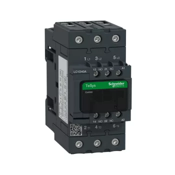   Schneider LC1D40AD5, Tesys D mágneskapcsoló, 18.5kW/40A (400V, AC3), 42V AC 50 Hz vezerlés, 1Z+1Ny, csavaros csatlakozás