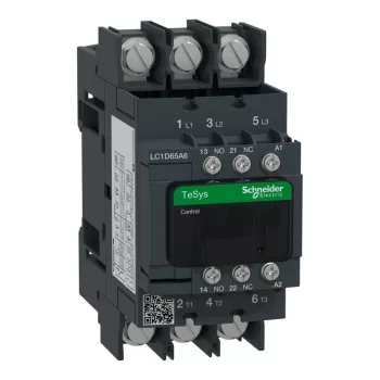   Schneider Electric LC1D65A6F7 3pólusú mágneskapcsoló sarus (AC3, 400V 65A), tek. 110V AC 50/60Hz