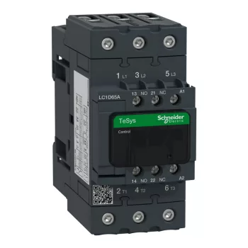   Schneider Electric, TeSys D Everlink, LC1D65AG7, Mágneskapcsoló, 30kW/65A (400V, AC3), 120V AC 50/60 Hz vezerlés, 1Z+1Ny, csavaros csatlakozás, TeSys D Everlink (Schneider LC1D65AG7)