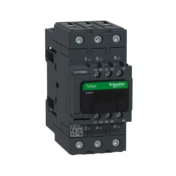   Schneider Electric, TeSys D Everlink, LC1D65AM7, Mágneskapcsoló, 30kW/65A (400V, AC3), 220V AC 50/60 Hz vezerlés, 1Z+1Ny, csavaros csatlakozás, TeSys D Everlink (Schneider LC1D65AM7)