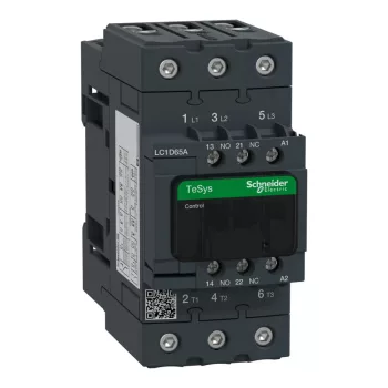   Schneider Electric, TeSys D Everlink, LC1D65AN7, Mágneskapcsoló, 30kW/65A (400V, AC3), 415V AC 50/60 Hz vezerlés, 1Z+1Ny, csavaros csatlakozás, TeSys D Everlink (Schneider LC1D65AN7)