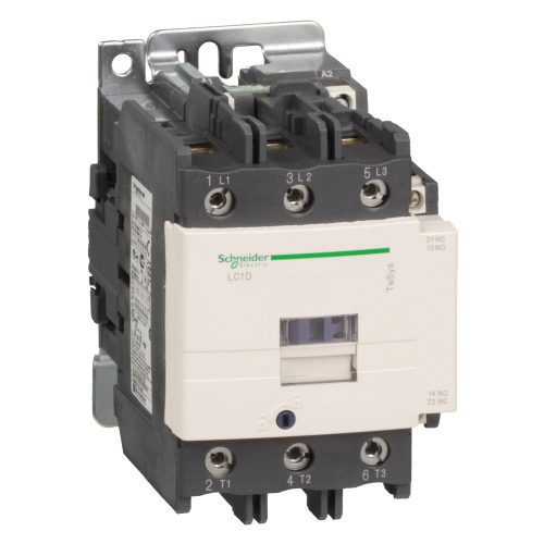 Schneider Electric LC1D80L7 AC mágneskapcsoló, 37kW/80A (400V, AC3), csavaros csatlakozás, 1Z+1NY