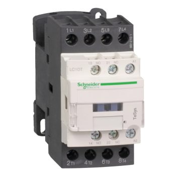  Schneider Electric, TeSys D, LC1DT20BD, Mágneskapcsoló, 20A (400V, AC1), 4 pólus, 4 Záró főérintkező, 24V DC vezerlés, csavaros csatlakozás, TeSys D (Schneider LC1DT20BD)