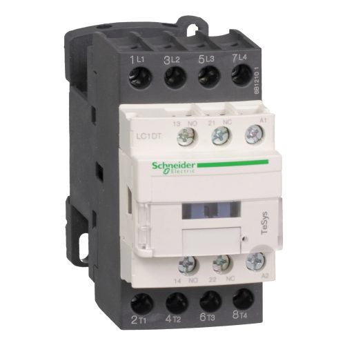 Schneider Electric LC1DT20BL Kisfogy. DC mágneskapcsoló, 20A (AC1), csavaros csatlakozás 4Z pólus