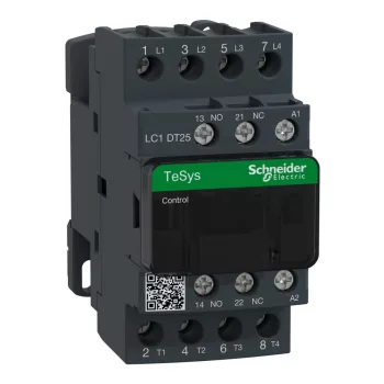   Schneider Electric LC1DT25G7 AC mágneskapcsoló, 25A (AC1), csavaros csatlakozású, 4Z pólus
