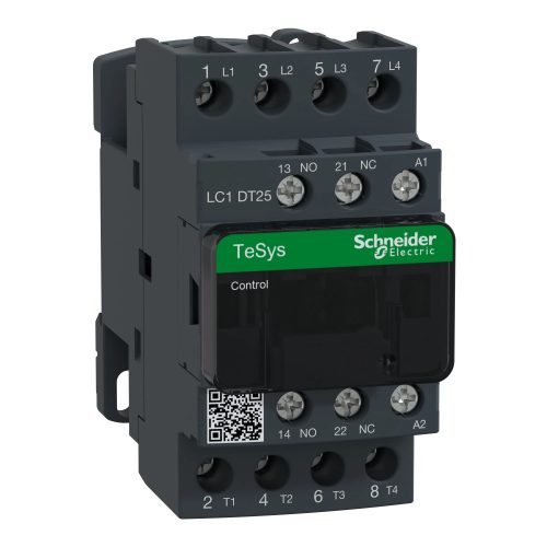 Schneider Electric LC1DT25G7 AC mágneskapcsoló, 25A (AC1), csavaros csatlakozású, 4Z pólus