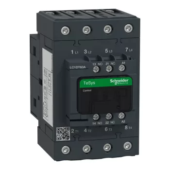   Schneider Electric LC1DT60AB7 4 pólusú Everlink mágneskapcsoló AC1 415V 60 A, tek. 24V AC 50/60Hz