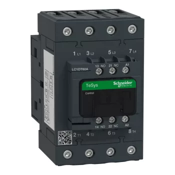   Schneider Electric LC1DT60AV7 4 pólusú Everlink mágneskapcsoló AC1 415V 60 A, tek. 400V AC 50/60Hz