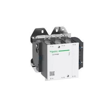   Schneider Electric, TeSys F, LC1F400F7, Mágneskapcsoló, 200kW/400A (400V, AC3), 110V AC 40..400 Hz vezerlés, csavaros csatlakozás, TeSys F (Schneider LC1F400F7)