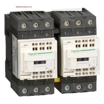   Schneider Electric, Forgásirányváltó magneskapcsoló, 18,5kW/40A (400V, AC3), 32V AC 50/60 Hz vezerlés, 1Z+1Ny, rugós csatlakozás, TeSys D Everlink Everlink (Schneider LC2D40A3C7)