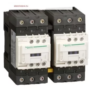   Schneider Electric, Forgásirányváltó magneskapcsoló, 18,5kW/40A (400V, AC3), 32V AC 50/60 Hz vezerlés, 1Z+1Ny, csavaros csatlakozás, TeSys D Everlink Everlink (Schneider LC2D40AC7)
