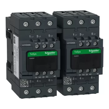   Schneider Electric LC2D40AE7 3 pólusú irányváltós mágneskapcsoló Everlink (AC3, 400V 40A), tek. 48V AC 50/60Hz
